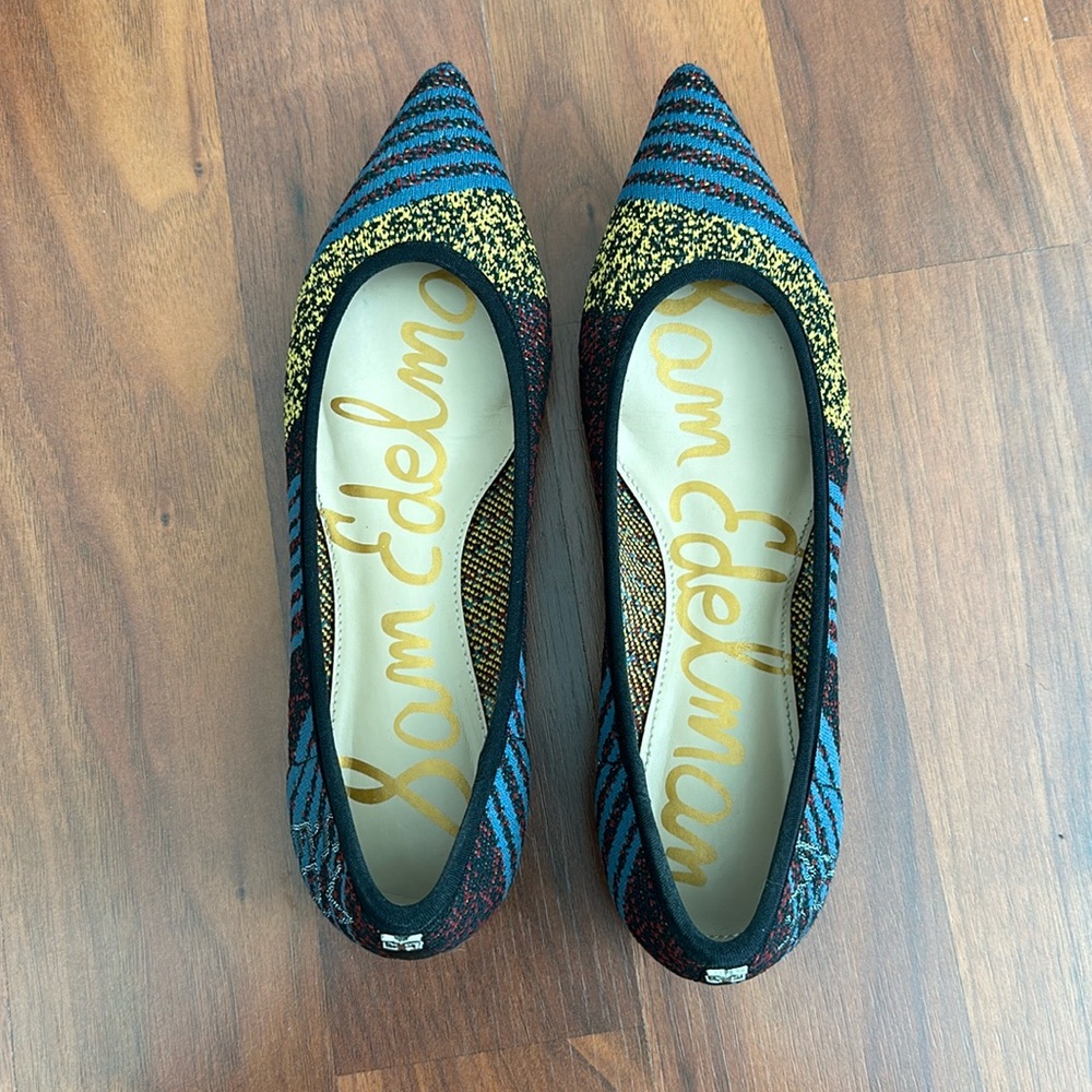Sam Edelman Blue Pointed Toe Flats. Size 7.5